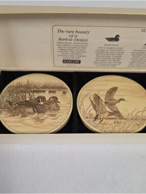Barlow Vintage Set Of North American Waterfowl Resin Coasters, Set Of (4)